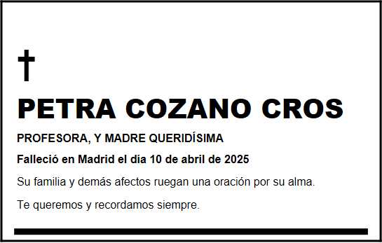 Ejemplo de esquela de El País, tamaño 2 (2x2 módulos)