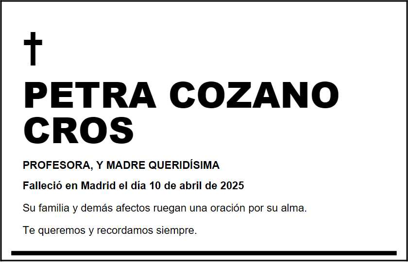 Ejemplo de esquela de El País, tamaño 4 (3x3 módulos)