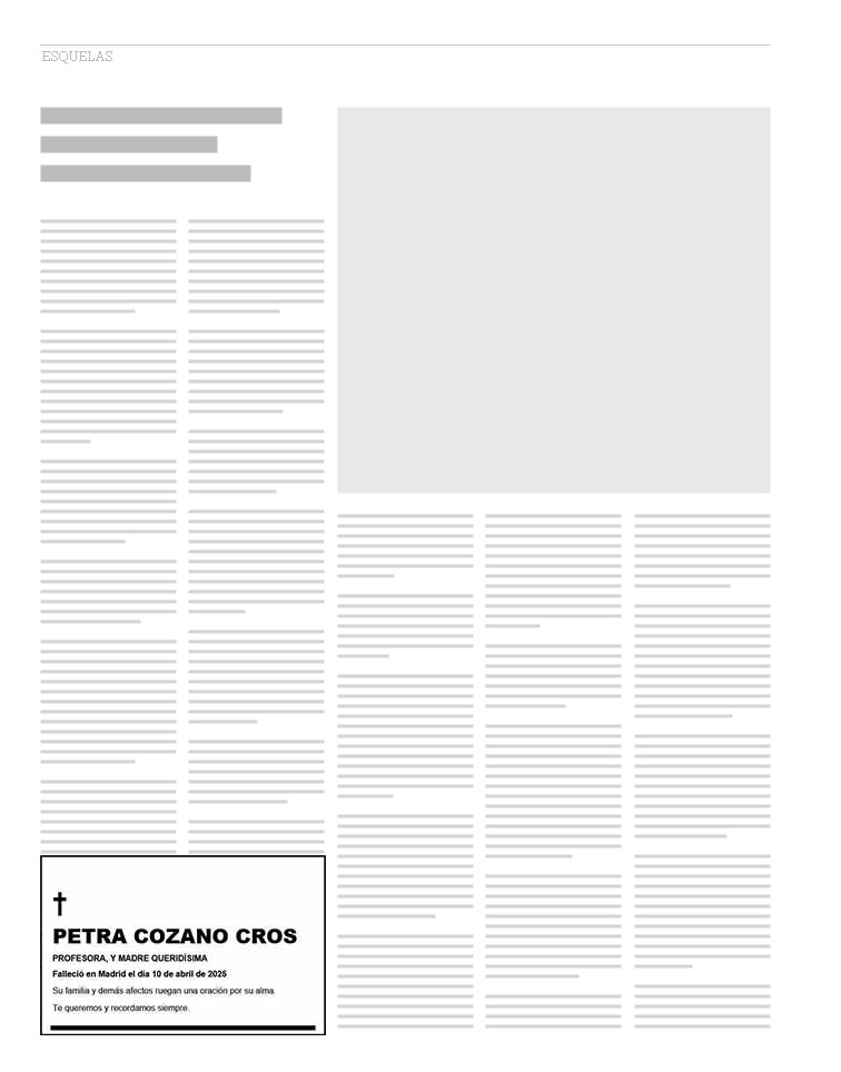 Esquema del tamaño 2 (2x2 módulos) en una página de El País