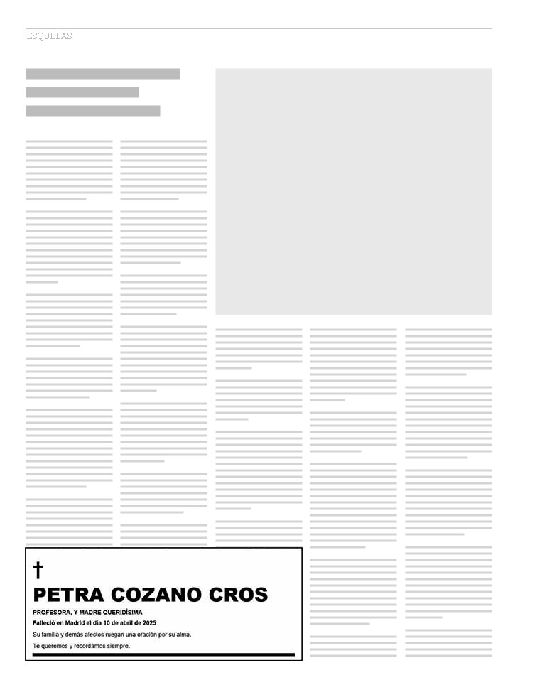 Esquema del tamaño 3 horizontal (2x3 módulos) en una página de El País